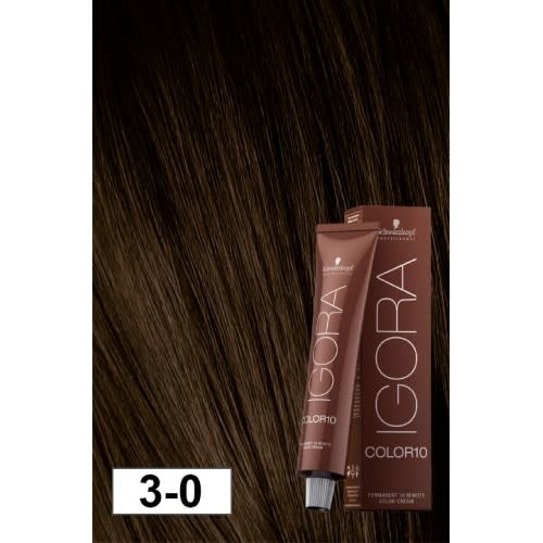 3-0 Color10 Dark Natural Brown  60g - Igora Color10 by Schwarzkopf