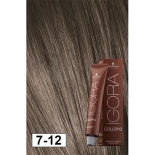 7-12 Color10 Medium Ash Smokey Blonde  60g - Igora Color10 by Schwarzkopf