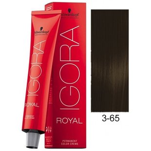 3-65 Dark Brown Auburn Gold 60g - Igora Royal by Schwarzkopf