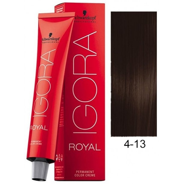 4-13 Medium Brown Cendre Matte 60g - Igora Royal by Schwarzkopf