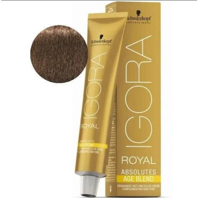 Schwarzkopf 6-07 Dark Blonde Copper Natural 60g - Igora Royal Absolutes by Schwarzkopf