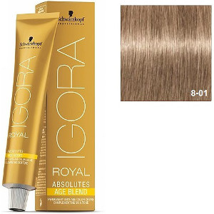 8-01 Light Blonde Natural Cendre 60g - Igora Royal Absolutes by Schwarzkopf