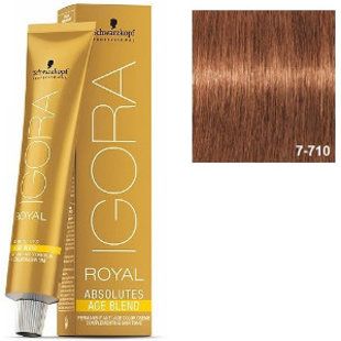 7-710 Medium Blonde Copper Ash Anti-Age 60g - Igora Royal Absolutes by Schwarzkopf