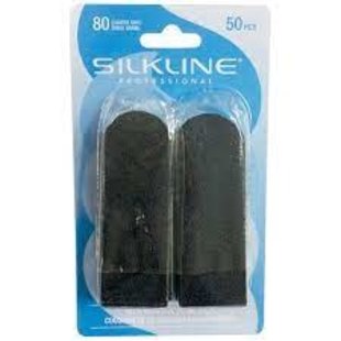 Silkline Self-Adhesive Filing Pads 50pk 80 Coarse Grit