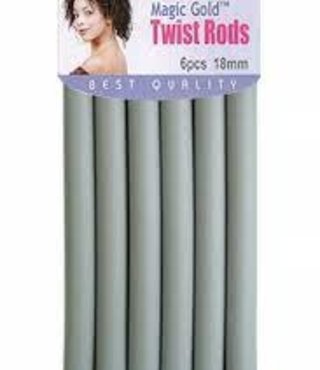 Magic Gold Twist Rods  Grey 18mm  6pcs
