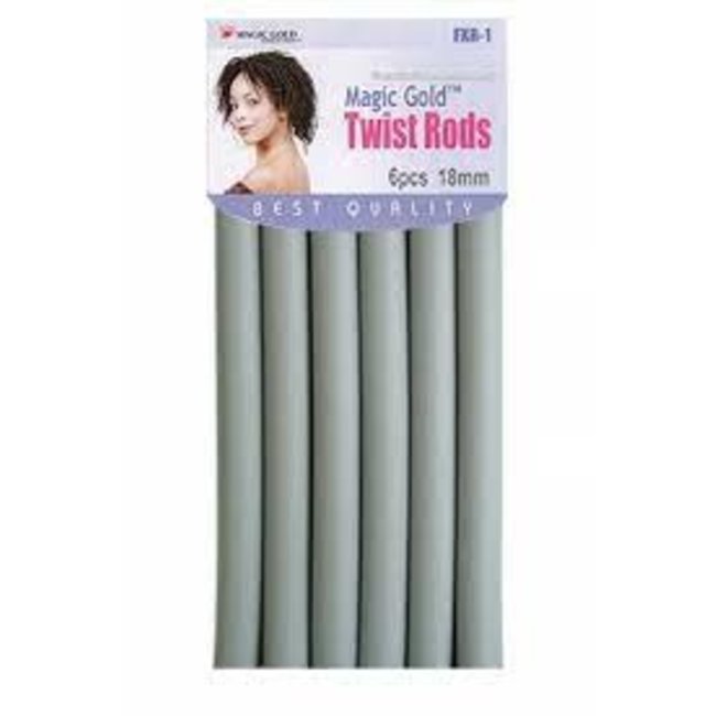 Magic Gold Twist Rods  Grey 18mm  6pcs