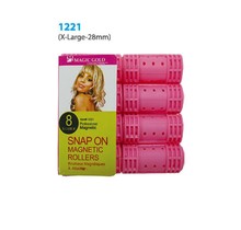 Magic Gold Snap On Magnetic Rollers 8pcs XL 28mm