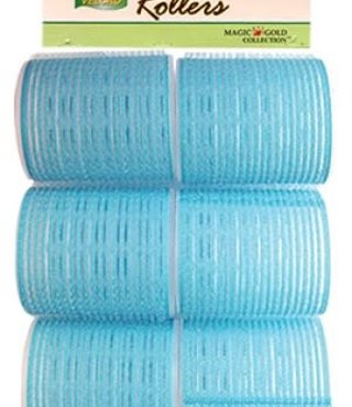 Magic Gold Velcro Rollers 55mm Light Blue 4pcs