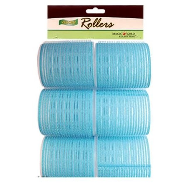 Magic Gold Velcro Rollers 55mm Light Blue 4pcs
