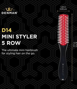 DENMAN Purse-Size Brush 5-Row D14
