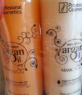 PROFESIONAL COSMETICS WITH ARGAN OIL LITER DUO