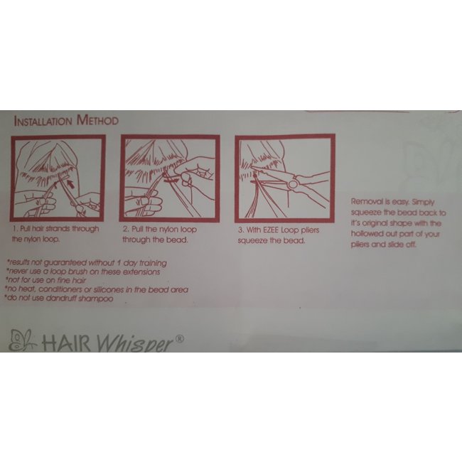 HairWhisper E-ZEE LOOP Extensions 14" 10/pk