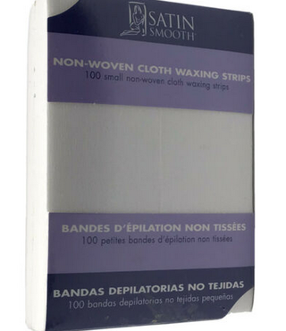 SATIN SMOOTH NON-WOVEN CLOTH WAXING STRIPS SMALL 100PKG