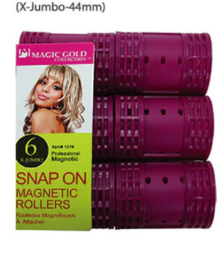 Snap on Magnetic Roller 6pc  Jumbo 44mm Purple