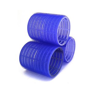 Velcro Rollers 75mm Blue 6pc