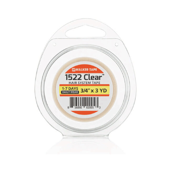WalkerTape 1522 Clear Hair System Tape  1-7 Days 3/4" x 3 Yards