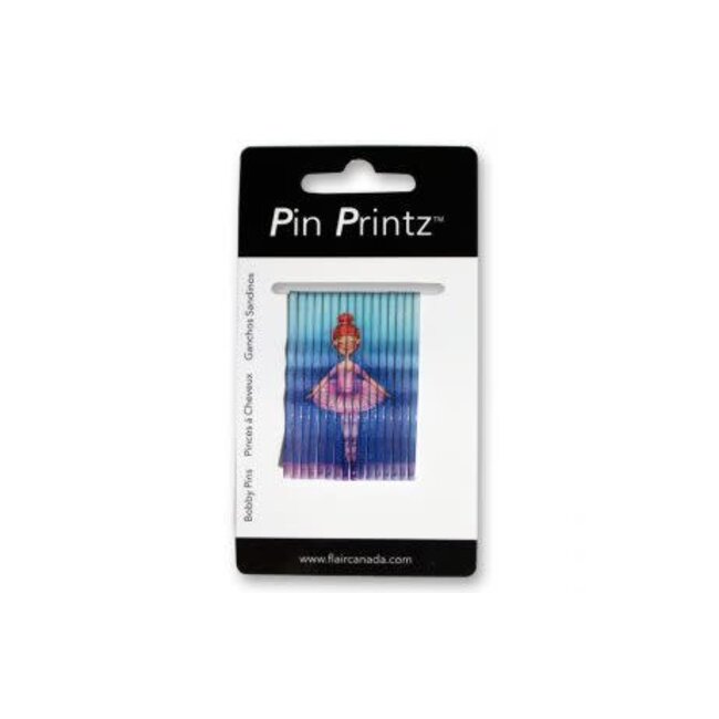 Flair PIN PRINTZ Prima Balarina 2" Bobby Pin 16 pins