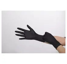 MJI Nitrile Black Gloves Medium 100