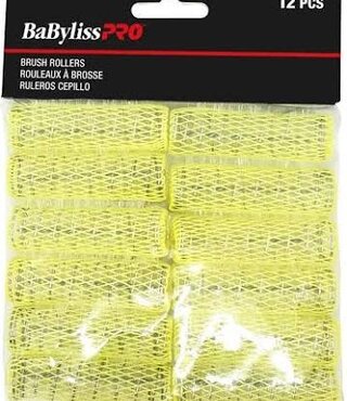 Mesh Rollers 17.5 mm  Yellow 12pkg