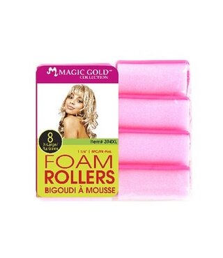 Magic Gold Foam Rollers XL 1 1/4 8pk Pink