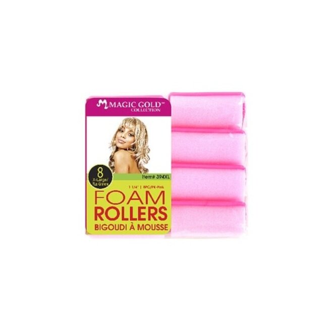 Magic Gold Foam Rollers XL 1 1/4 8pk Pink