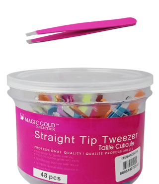 Straight Tip Tweezers (1Pair)