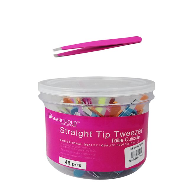 Straight Tip Tweezers (1Pair)
