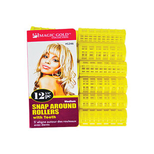 Snap-Around Teeth Roller 12pc  3/4" ( Yellow)