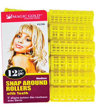 Snap-Around Teeth Roller 12pc  3/4" ( Yellow)