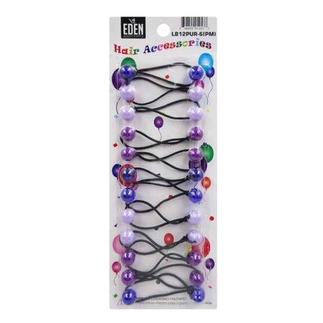 Eden EDEN 12mm Hair Ball Purple Tone Assorted