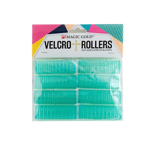 Magic Gold Velcro Rollers 21mm Green 12pcs