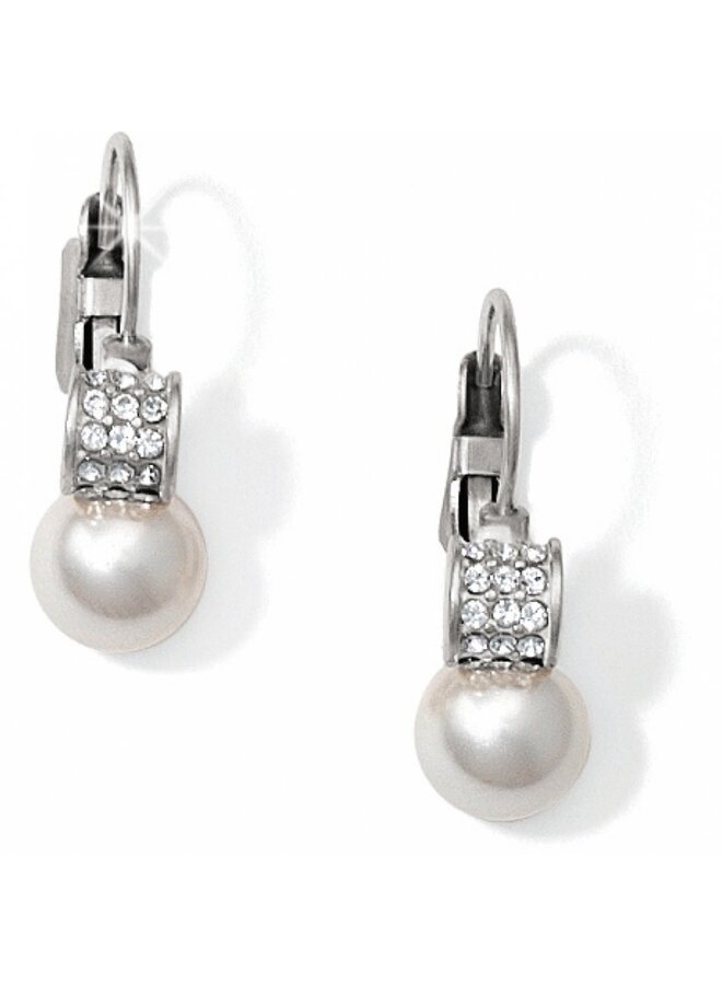 Meridian Petite Pearl Leverback Earrings