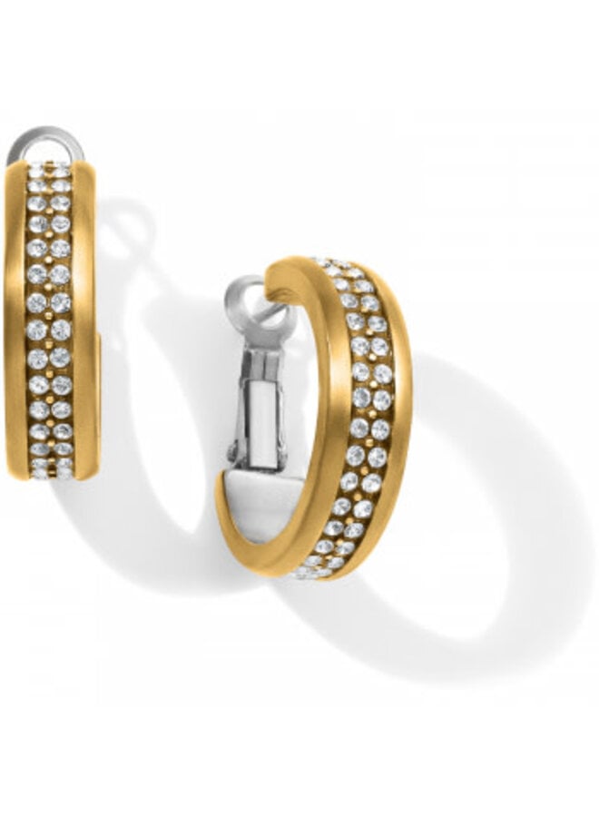 Meridian Two Tone Hoop Earrings Silver-Gold