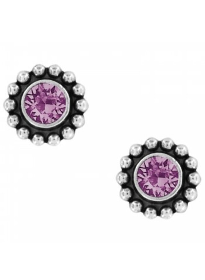 Twinkle Mini Post Amethyst Earrings