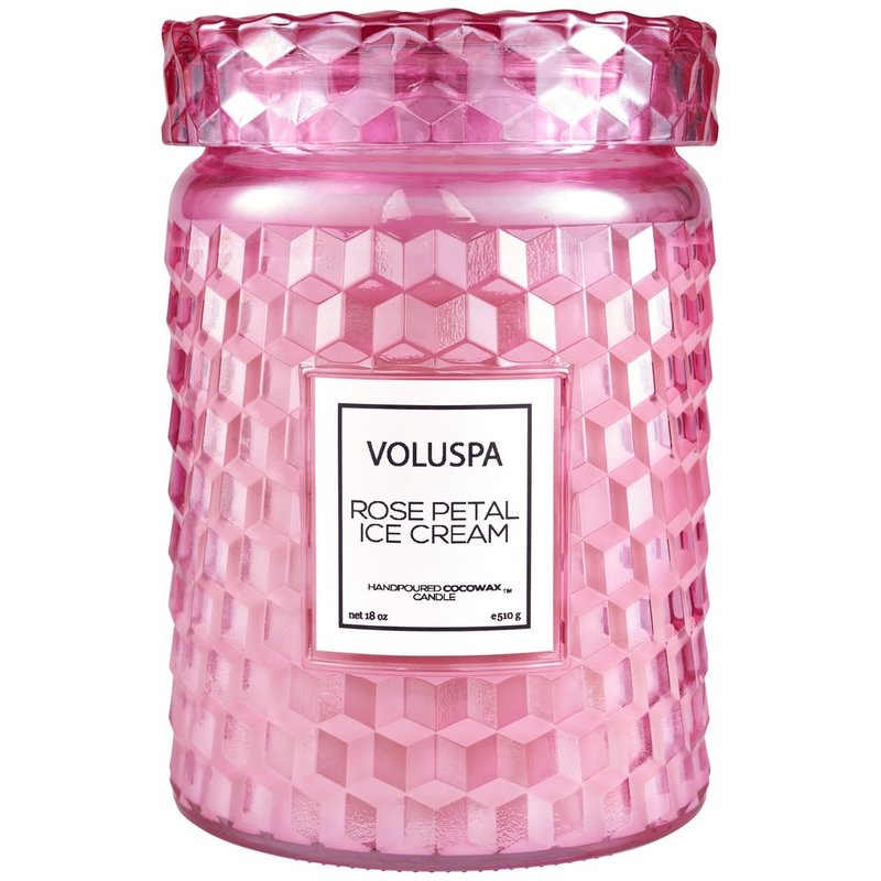 Voluspa Rose Petal Ice Cream Large Jar Candle