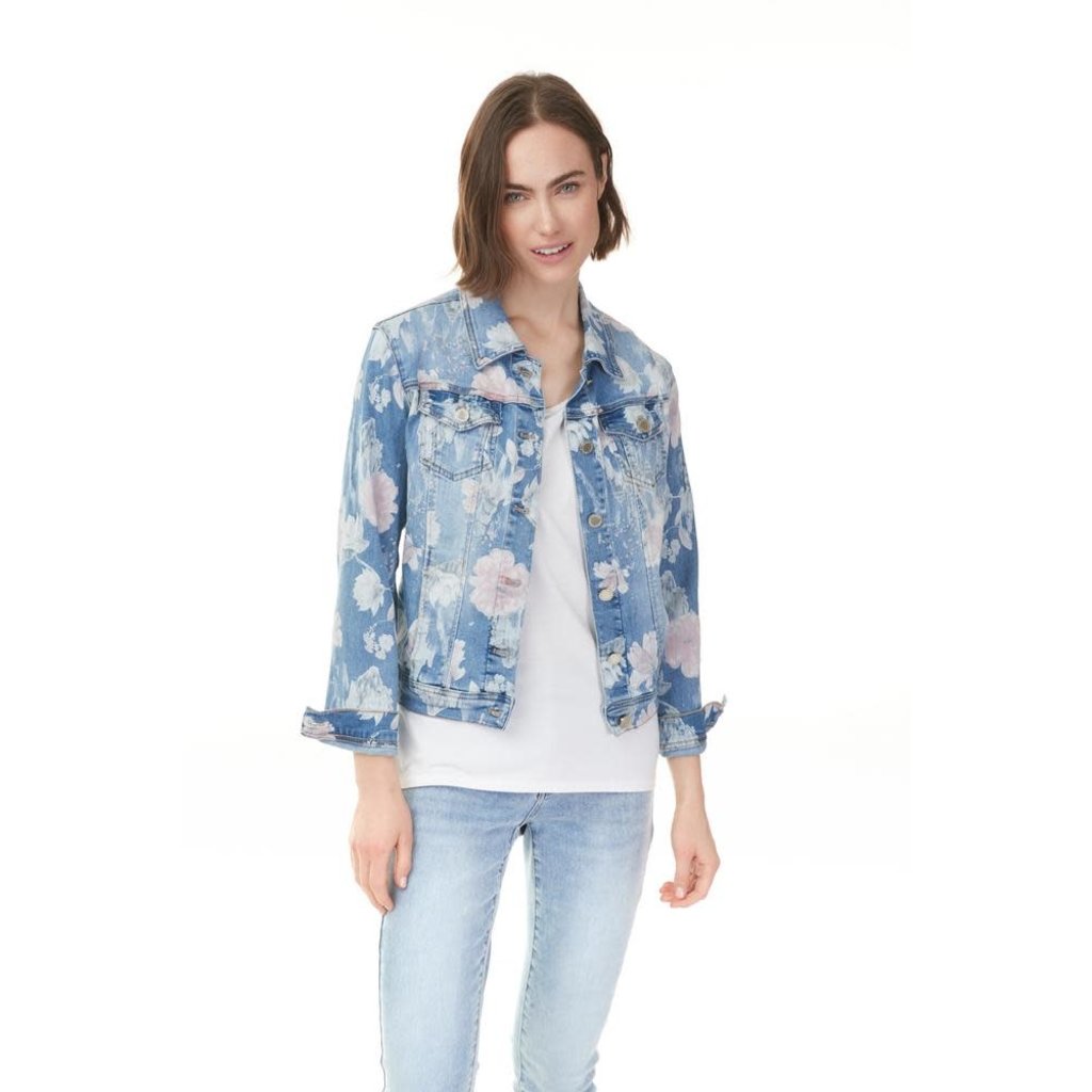 floral print denim jacket