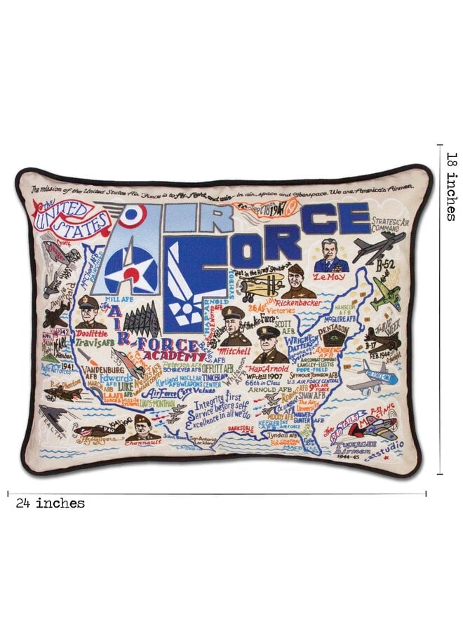 Embroidered Pillow Air Force