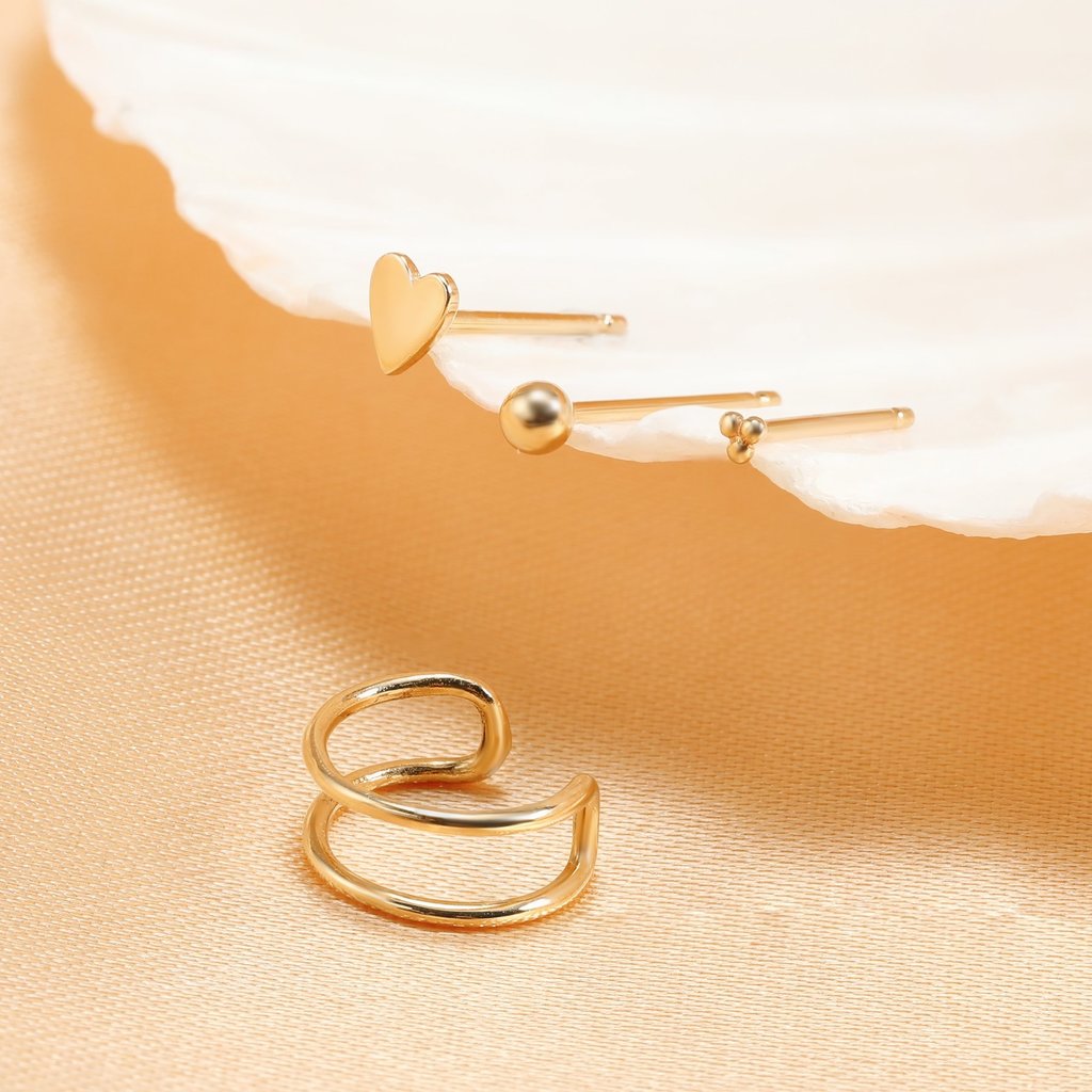 Aurelie Gi Sia Sphere Gold Stud Earrings