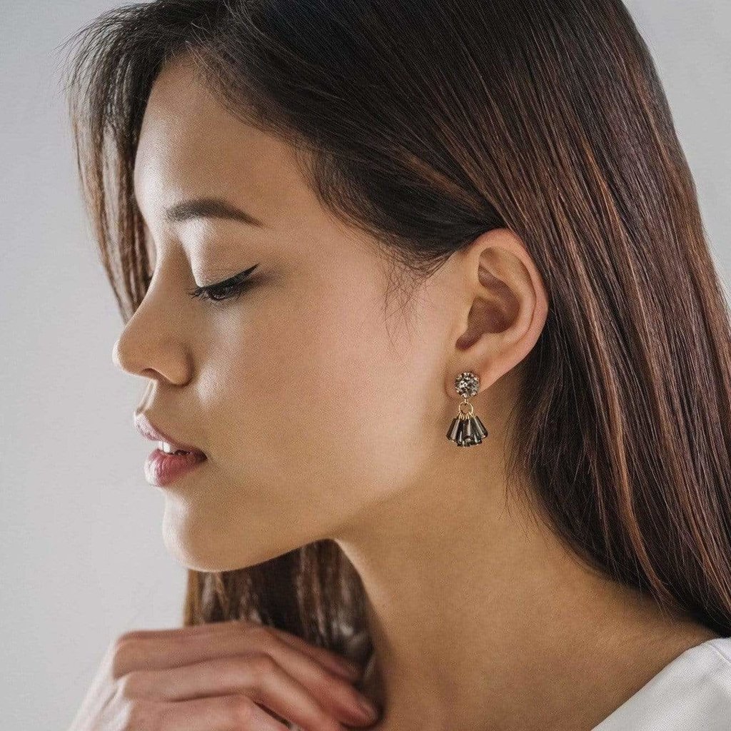 Lover's Tempo Crystal Confetti Earrings Smoke