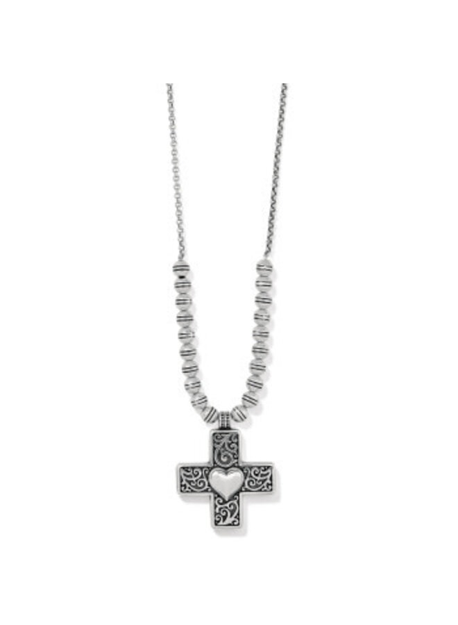 Carlotta Heart Cross Necklace