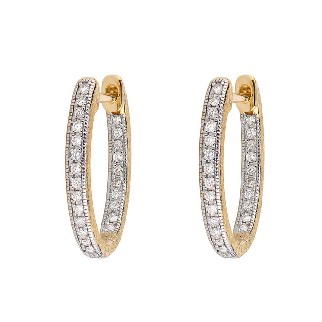 Delicate Small Oval Hoop Earrings Yellow Gold