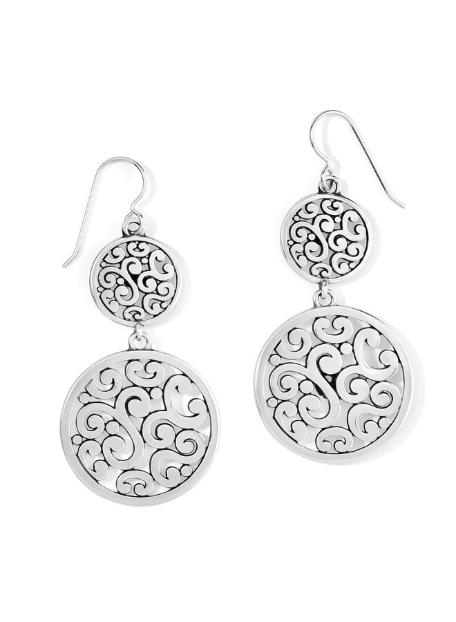 Contempo Medallion Duo French Wire Earrings