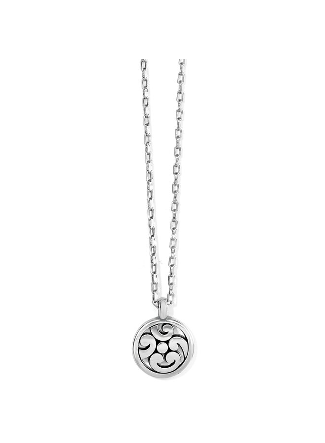 Contempo Medallion Petite Necklace Silver