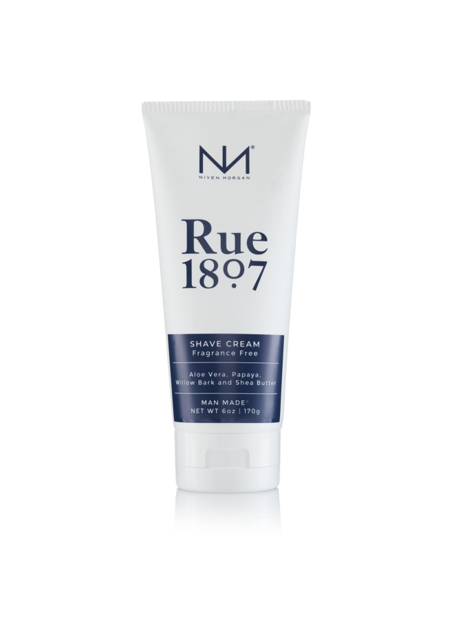 Rue 1807 Shave Cream Fragrance Free 6oz