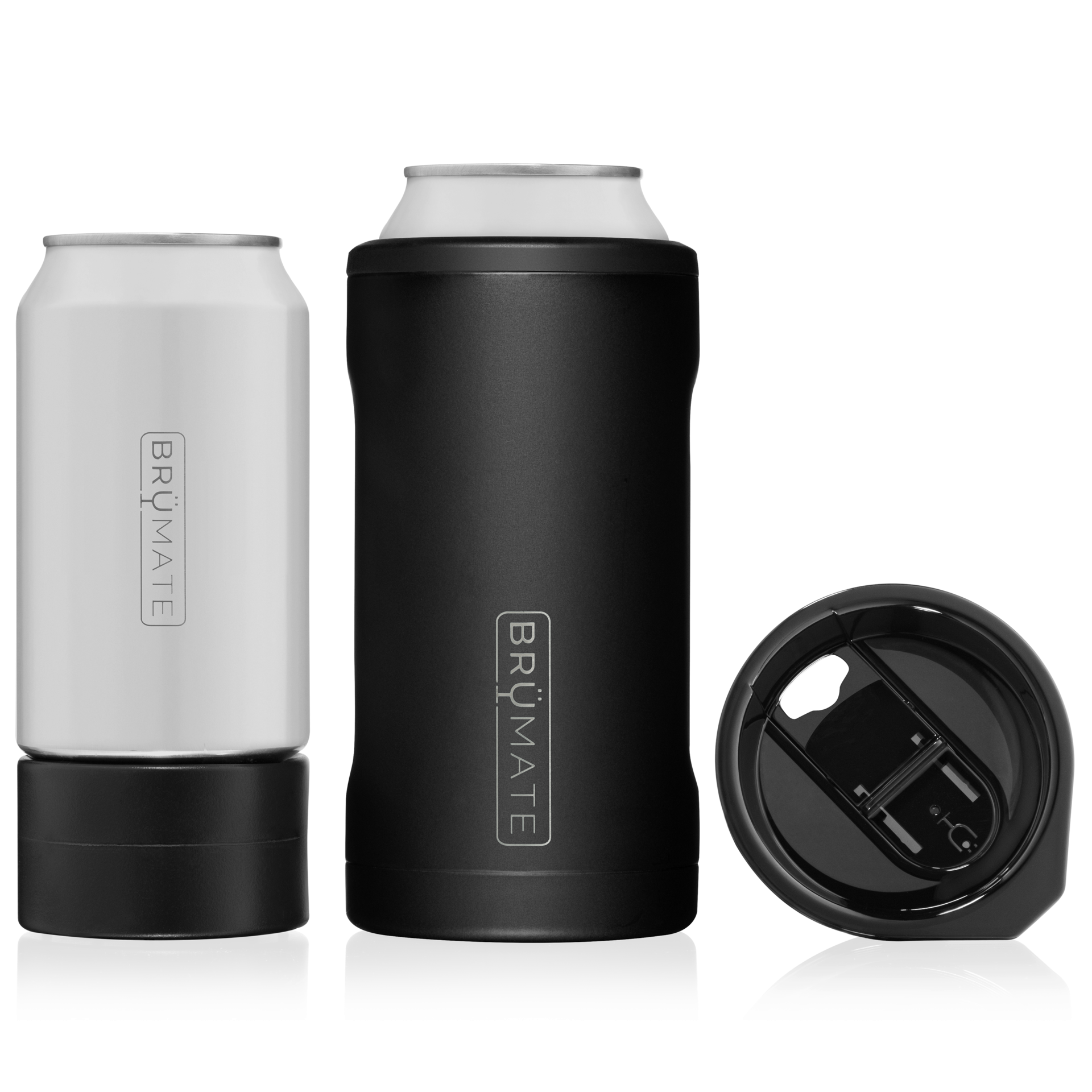 BruMate Matte Black Hopsulator Trio 3-in-1 Insulated Can Coolers