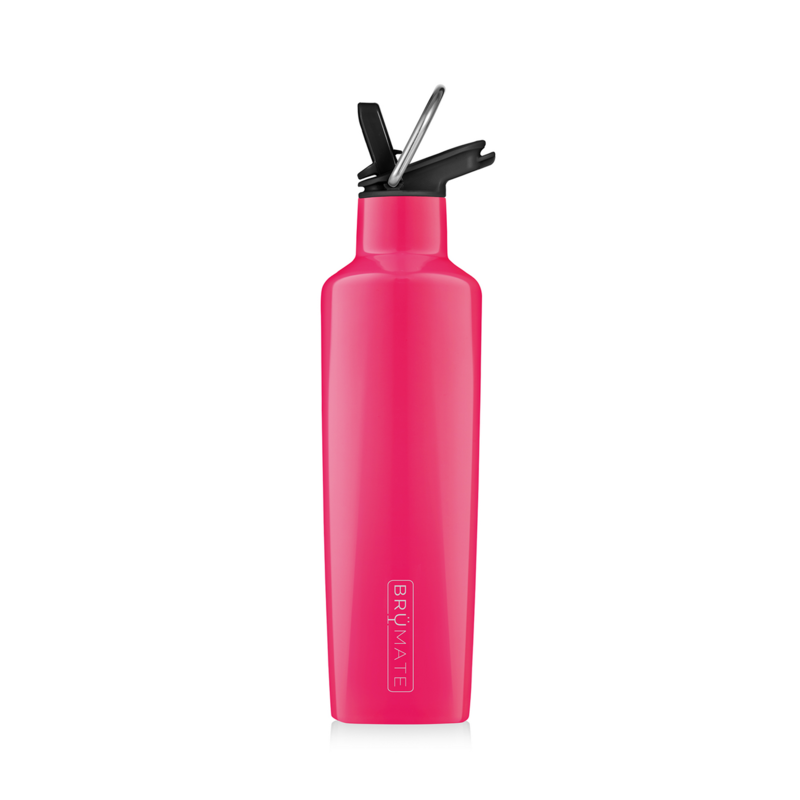 Brumate Rehydration Mini Bottle 16oz Neon Pink