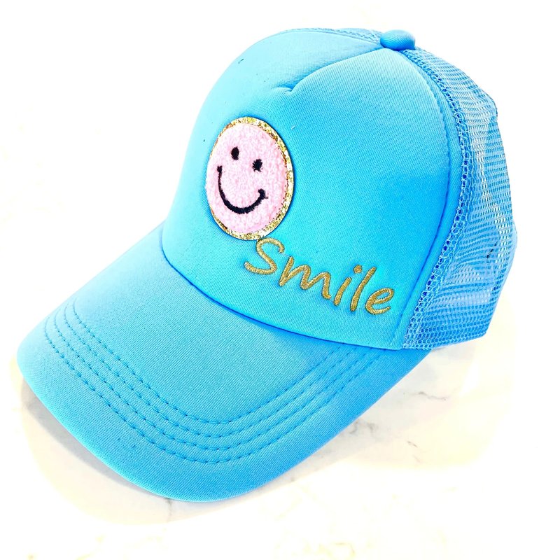 Caryn Lawn Smile Hat Blue