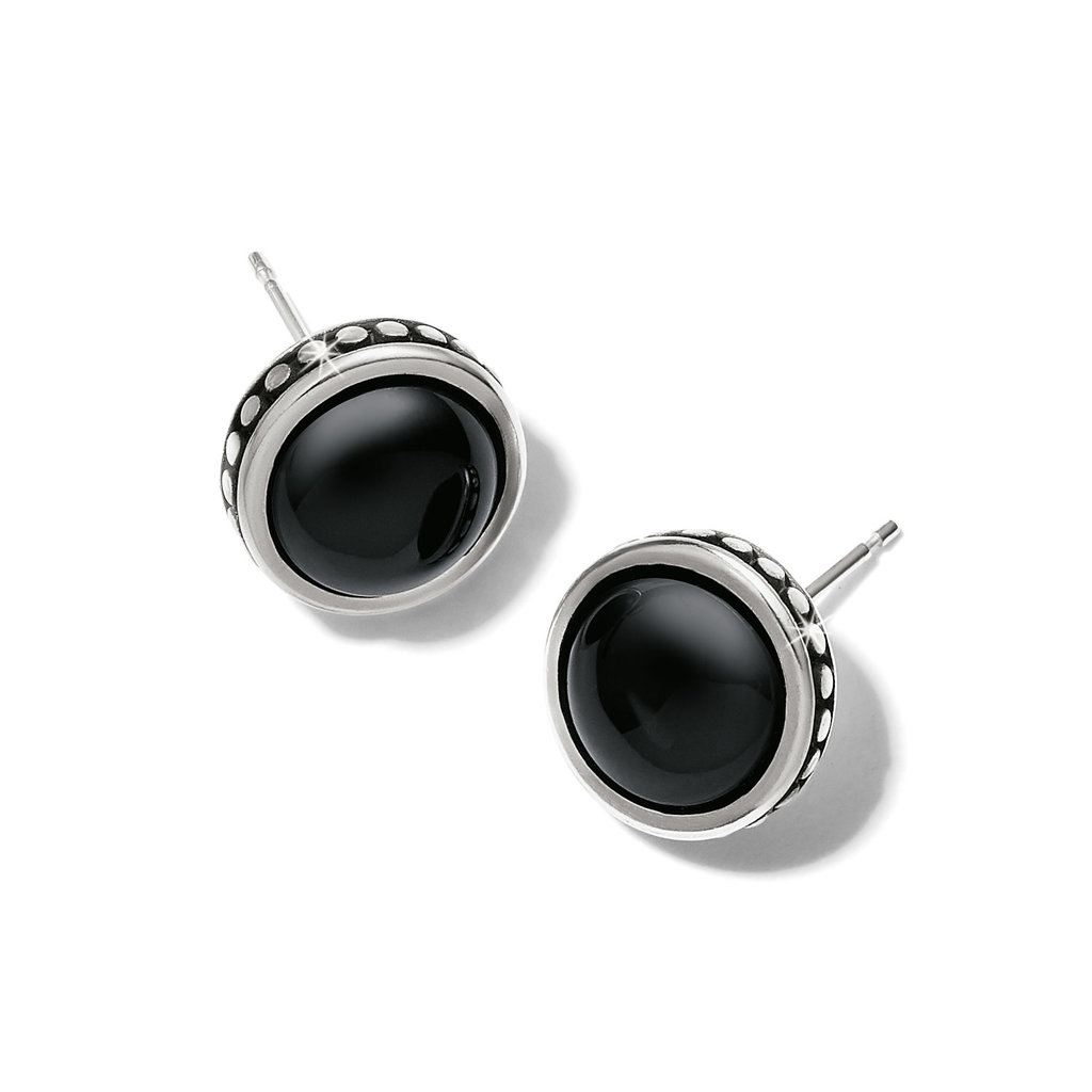 Brighton Pebble Dot Onyx Post Earrings