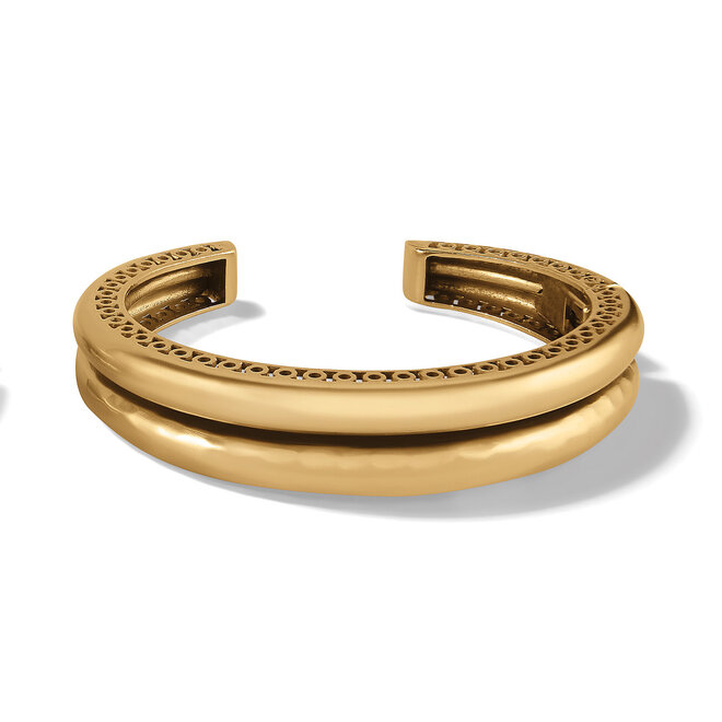 Inner Circle Double Hinged Bangle Gold