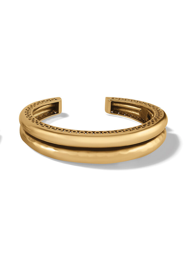 Inner Circle Double Hinged Bangle Gold